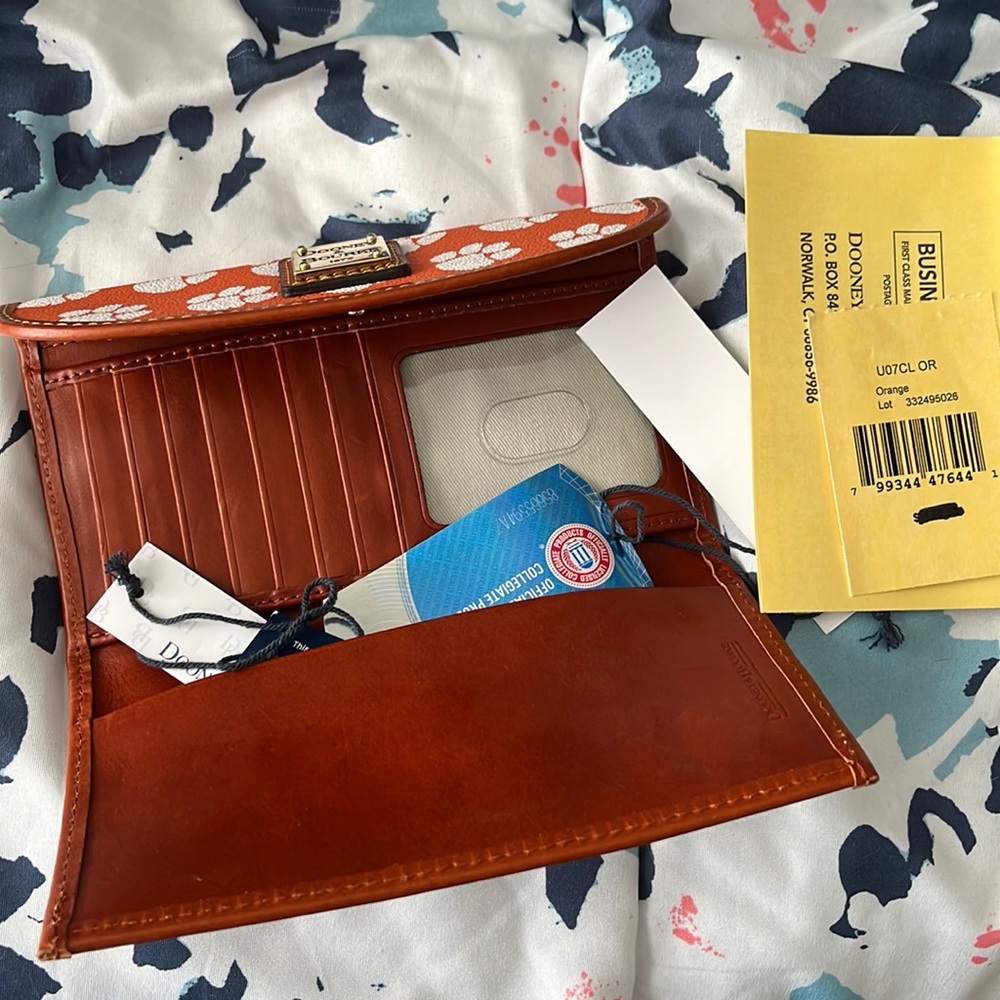 Brand new Dooney & Bourke Clemson wallet